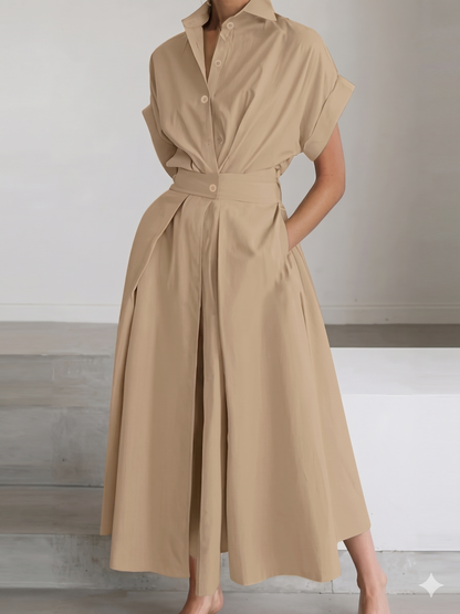 Elegant High-Waist Maxi Dress