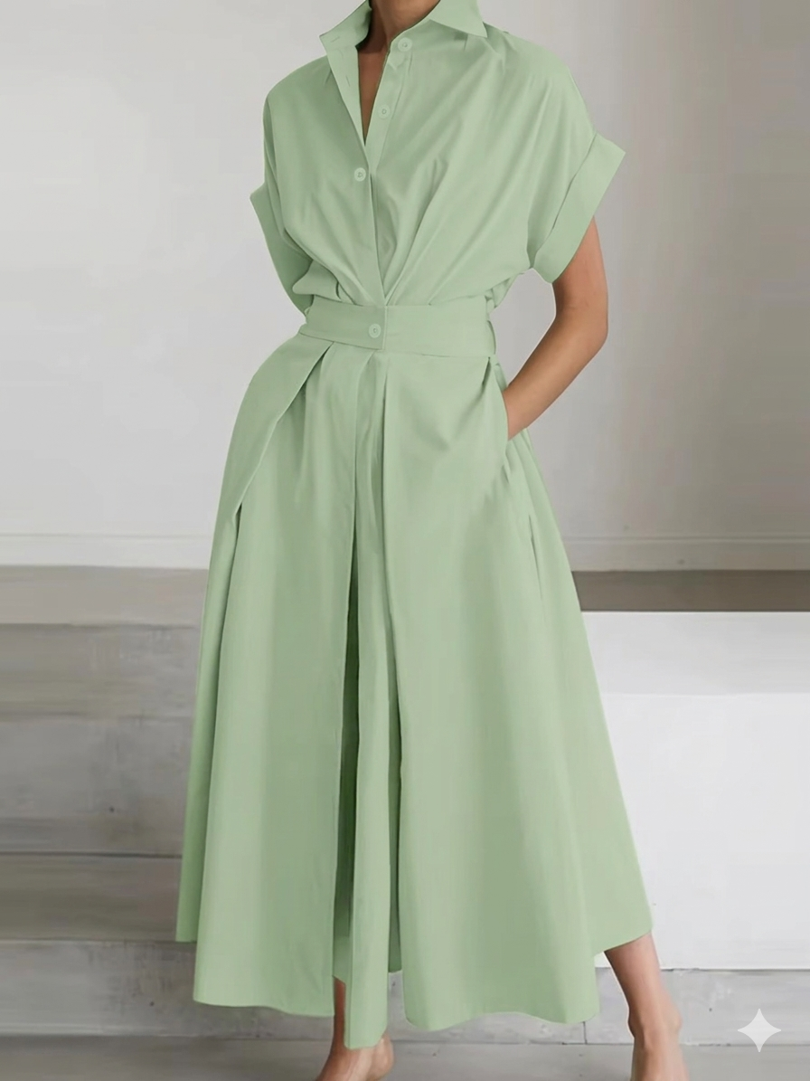 Elegant High-Waist Maxi Dress
